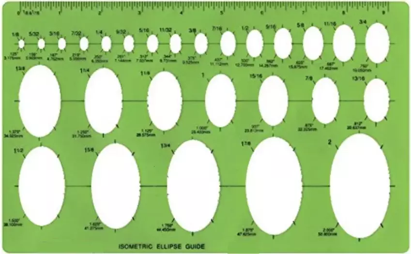 Isometric 27 Ellipse Guide Template